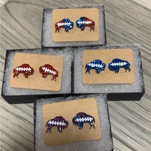 Set of buffalo earrings